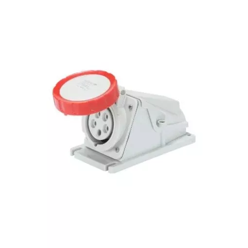 Gewiss GW62504 ipari csatlakozó rögzíthető dugalj 90° 4P (3P+F) 16A IP67, 380-415V 50/60 Hz, csavaros csatlakozás