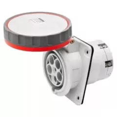   Gewiss GW63253H ipari csatlakozó beépíthető dugalj 10º ferde 4P (3P+F) 63A IP67, 380-415V 50/60 Hz, csavaros csatlakozás