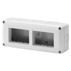   Gewiss GW27005 – IP40 Védett Falon Kívüli Szerelvénydoboz – 27 COMBI Sorozat – 6 modulos (3×2 vízszintes többszörös) – SYSTEM Kompatibilis