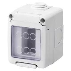   Gewiss GW27041 – IP55 Vízálló Falon Kívüli Szerelvénydoboz – 27 COMBI sorozat – 1 modulos – SYSTEM Kompatibilis