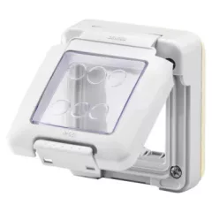   Gewiss GW27401 – COMBI IN Vízálló Burkolat – 2 Modulos – SYSTEM – IP55 – Szürke RAL 7035