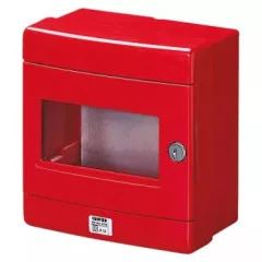   Gewiss GW42203 – 42 RV Vízálló Vészhelyzeti Doboz – Galvanizált Fém Hátlappal – IP55 – Piros RAL 3000