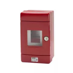   Gewiss GW42206 – 42 RV Vízálló Vészhelyzeti Doboz DIN Sínnel – 4 Modul EN50022 – IP55 – Piros RAL 3000