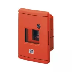   Gewiss GW42231 – 42 RV Süllyesztett Vízálló Vészhelyzeti Doboz – 4 Modul EN50022 DIN Sínnel – IP55 – Piros RAL 3000