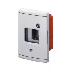   Gewiss GW42232 – 42 RV Süllyesztett Vízálló Vészhelyzeti Doboz – 4 Modul EN50022 DIN Sínnel – IP55 – Szürke RAL 7035