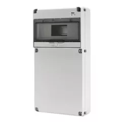   Gewiss GW68002N – Q-DIN 10 Ipari Elosztódoboz – 10 DIN Modul – Teli előlappal – IP65 – Szürke RAL 7035