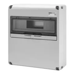   Gewiss GW68004N – Q-DIN 14 Ipari Elosztódoboz – 14 DIN Modul – Teli előlappal – IP65 – Szürke RAL 7035