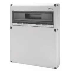   Gewiss GW68012N – Q-DIN 20 Ipari Elosztódoboz – 20 DIN Modul – Teli előlappal – IP65 – Szürke RAL 7035