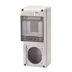   Gewiss GW68017N – Q-DIN Ipari Elosztódoboz – 5 DIN Modul + 1 Csatlakozóperem – IEC 309 16A – IP65 / IP44/67 – Szürke RAL 7035