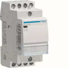   Hager Moduláris kontaktor 25A, 4 Záró érintkező, 230V AC 50 Hz (Hager ESC425)