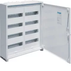   Hager Univers FWB42 Fém mezős elosztó, 96 modul, 4 sor, 650x550x161mm, teli ajtóval, IP44, falon kívüli, Univers (Hager FWB42)