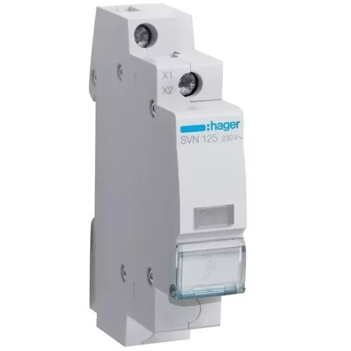Hager SVN125, moduláris jelzőlámpa, 1db fehér leddel, 230V AC (Hager SVN125)