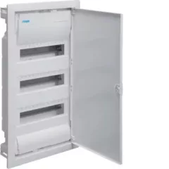  Hager Volta VU36NE Kiselosztó 36 modul, 3 sor, teli fém ajtós, műanyag váz, IP30, süllyesztett, Volta (Hager VU36NE)