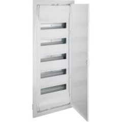   Hager Volta VU60NE Kiselosztó 60 modul, 5 sor, teli fém ajtós, műanyag váz, IP30, süllyesztett, Volta (Hager VU60NE)