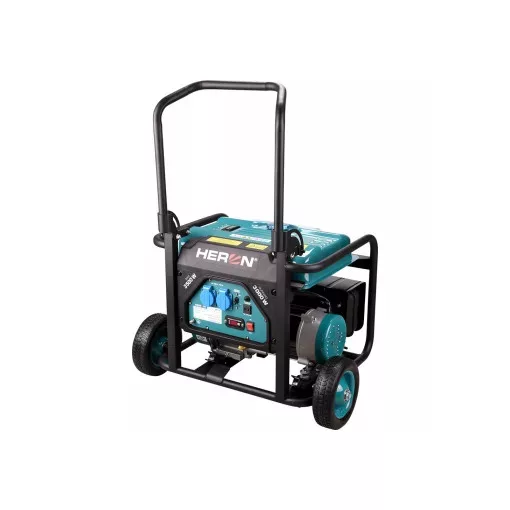 Heron 8896140 benzinmotoros áramfejlesztő, 1 fázisú, max. teljesítmény 3 kVA ( 8896140 )