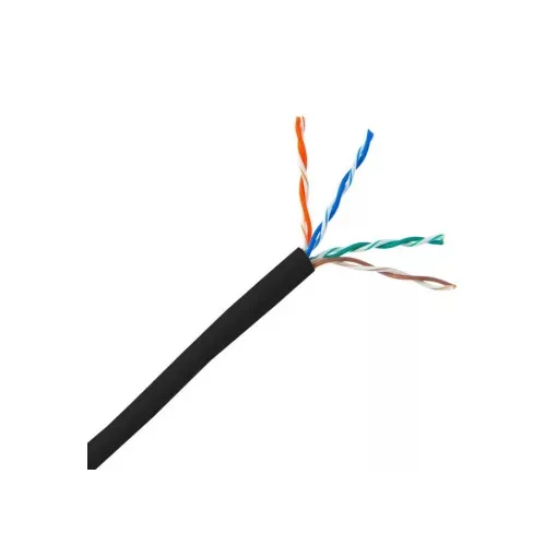 Bitner UTP Cat5E 4x2xAWG24/1 kültéri/földkábel FEKETE (500m dobon)