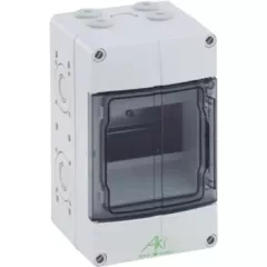   J.Pröpster 206005 KV 9109 5 TE vízálló kiselosztó 5 modul, 1 sor, szürke színű átlátszó ajtóval, IP65, falon kívüli ( J.Pröpster 206005 )