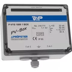   J.Pröpster 316711 TF P-VYS 1000 1 BOX előszerelt csatlakozódoboz, 2-es típus, 1MPP, IP65, 1100V ( J.Pröpster 316711 )