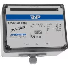   J.Pröpster 316751 TF P-VYS 1500 1 BOX előszerelt csatlakozódoboz, 2-es típus, 1MPP, IP65, 1500V ( J.Pröpster 316751 )