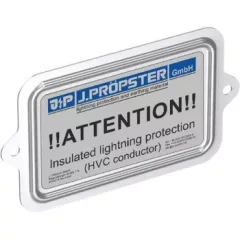   J.Pröpster 640001 HVC Figyelmeztető tábla, angolul, alumínium ( J.Pröpster 640001 )