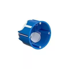   Kaiser 9069-03 68-as hangszigetelő és légtömőr szerelvénydoboz üreges és gipszkarton falazatba, gumimemránnal. Mélység: 49 mm. Csillapítás: 69 dB
