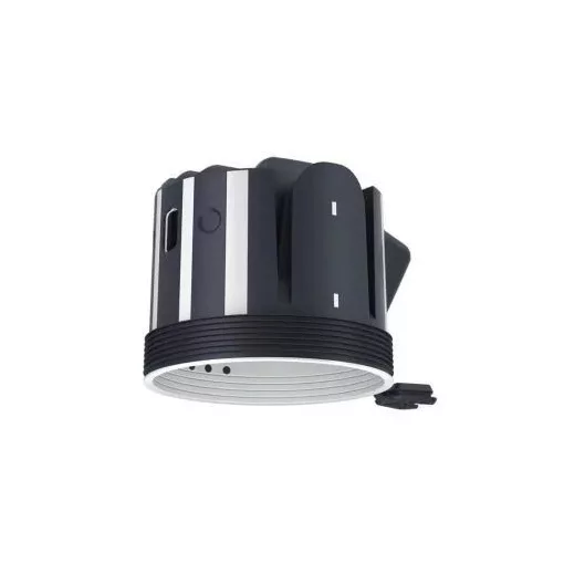 Kaiser 9320-20 ThermoX 86 mm átmérőjű légtömőr LED (8W) lámpadoboz álmennyezetbe. Magasság: 75 mm. Anyaga: műanyag és speciális gumi. Csavarmentes rögzítés