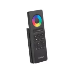   Kanlux 22135 REMOTE 4 RGBW/CCT-B 4 zónás fekete LED szalag távirányító LED CTRL 12/24V RGBW CCT(22148) vezérlőhöz, 2 x 1,5V DC 2 x AAA, RF 2,4GHz, IP20 (Kanlux 22135)