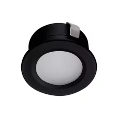   Kanlux 23525 IMBER LED CW B kerek kültéri mennyezeti süllyesztett lámpatest fekete színben, 30lm, 1W teljesítmény, 30000h élettartammal, IP65 védettséggel, 6500K, 12V DC (Kanlux 23525)