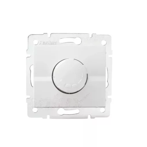 Kanlux MOWION LOGI 25082 forgatógombos fényerőszabályzó (dimmer) izzó- és halogénlámpához 500W , fehér burkolattal, keret nélkül, süllyesztett, 10A 250V IP20 (Kanlux 25082)
