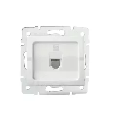   Kanlux MOWION LOGI 25109 Informatikai csatlakozóaljzat 1xRJ45, Cat6 UTP fehér burkolattal, keret nélkül (Kanlux 25109)