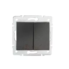   Kanlux MOWION LOGI 25244 csillárkapcsoló (105), grafit burkolattal, keret nélkül, süllyesztett, csavaros bekötés, 10A 250V IP20 (Kanlux 25244)
