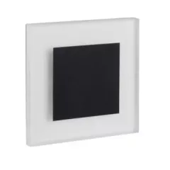  Kanlux 26538 APUS LED B-NW szögletes beltéri lépcsővilágító lámpa fekete színben, 14 lm, 0,8W teljesítmény, 50000 h élettartammal, IP20 védettséggel, 12V DC, 4000 K (Kanlux 26538)