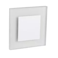   Kanlux 26840 APUS LED W-WW szögletes beltéri lépcsővilágító lámpa fehér színben, 13 lm, 0,8W teljesítmény, 50000 h élettartammal, IP20 védettséggel, 12V DC, 3000 K (Kanlux 26840)
