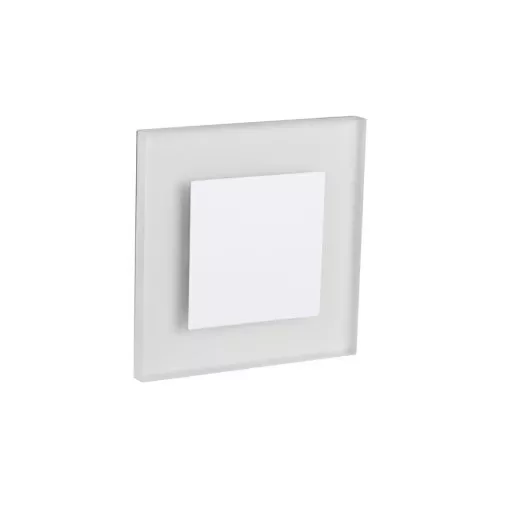 Kanlux 26841 APUS LED W-CW szögletes beltéri lépcsővilágító lámpa fehér színben, 15 lm, 0,8W teljesítmény, 50000 h élettartammal, IP20 védettséggel, 12V DC, 6500 K (Kanlux 26841)