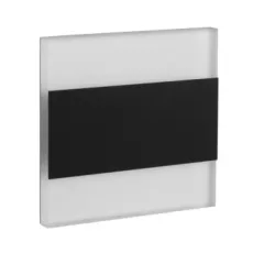   Kanlux 26848 TERRA LED B-NW szögletes beltéri lépcsővilágító lámpa fekete színben, 14 lm, 0,8W teljesítmény, 50000 h élettartammal, IP20 védettséggel, 12V DC, 4000 K (Kanlux 26848)