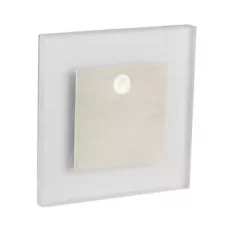   Kanlux 27379 APUS LED PIR NW szögletes beltéri lépcsővilágító lámpa mozgásérzékelővel, rozsdamentes acél színben, 14 lm, 0,8W teljesítmény, 50000 h élettartammal, IP20 védettséggel, 12V DC, 4000 K (Kanlux 27379)