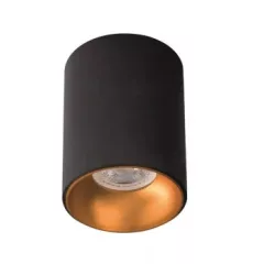   Kanlux 27571 RITI GU10 B/G lámpa GU10 foglalattal, beltéri mennyezeti, fekete/arany színben, max 25W teljesítmény, IP20 védettséggel, 220-240 V (Kanlux 27571)