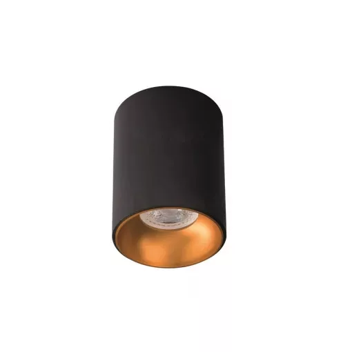 Kanlux 27571 RITI GU10 B/G lámpa GU10 foglalattal, beltéri mennyezeti, fekete/arany színben, max 25W teljesítmény, IP20 védettséggel, 220-240 V (Kanlux 27571)