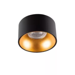   Kanlux 27575 MINI RITI GU10 B/G kerek beltéri álmennyezeti lámpa fekete/arany színben, GU10 foglalat, max 25W teljesítmény, IP20 védettséggel, 220-240 V (Kanlux 27575)