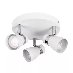   Kanlux 28764 ENALI EL-3O W lámpa GU10 foglalattal, beltéri oldalfali/mennyezeti, fehér színben, 3x max 35W teljesítmény, IP20 védettséggel, 220-240 V (Kanlux 28764)