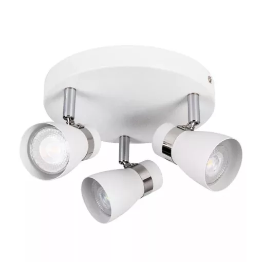 Kanlux 28764 ENALI EL-3O W lámpa GU10 foglalattal, beltéri oldalfali/mennyezeti, fehér színben, 3x max 35W teljesítmény, IP20 védettséggel, 220-240 V (Kanlux 28764)