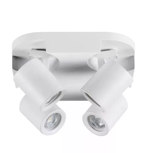 Kanlux 29128 LAURIN EL-4O W lámpa GU10 foglalattal, beltéri oldalfali/mennyezeti, fehér színben, 4x max 35W teljesítmény, IP20 védettséggel, 220-240 V (Kanlux 29128)