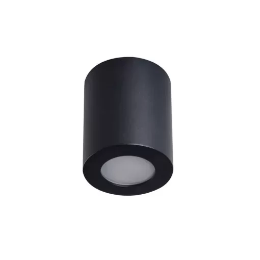 Kanlux 29240 kerek beltéri mennyezeti lámpa fekete színben, GU10 foglalattal, max 10W teljesítmény, IP44 védettséggel, 220-240 V (Kanlux 29240)