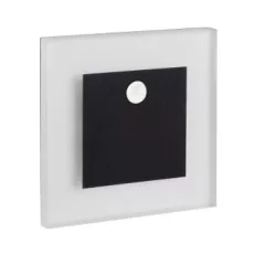  Kanlux 29856 APUS LED PIR B-NW szögletes beltéri lépcsővilágító lámpa mozgásérzékelővel, fekete színben, 14 lm, 0,8W teljesítmény, 50000 h élettartammal, IP20 védettséggel, 12V DC, 4000 K (Kanlux 29856)