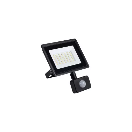 Kanlux 31399 GRUN NV LED-30-B-SE LED reflektor, 30W teljesítmény, fekete színben, 2650lm, 25000h élettartammal, IP44 védettséggel, 4000K, 220-240V (Kanlux 31399)