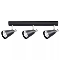   Kanlux 33095 SEMPRA EL-3I B-SR lámpa GU10 foglalattal, beltéri oldalfali/mennyezeti, fekete színben, 3x max 35W teljesítmény, IP20 védettséggel, 220-240 V (Kanlux 33095)