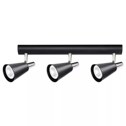 Kanlux 33095 SEMPRA EL-3I B-SR lámpa GU10 foglalattal, beltéri oldalfali/mennyezeti, fekete színben, 3x max 35W teljesítmény, IP20 védettséggel, 220-240 V (Kanlux 33095)