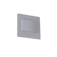   Kanlux 33330 ERINUS LED LL GR-WW szögletes beltéri lépcsővilágító lámpa szürke színben, 30 lm, 1,5W teljesítmény, 30000 h élettartammal, IP20 védettséggel, 12V DC, 3000 K (Kanlux 33330)