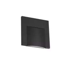   Kanlux 33332 ERINUS LED L B-WW szögletes beltéri lépcsővilágító lámpa fekete színben, 15 lm, 0,8W teljesítmény, 30000 h élettartammal, IP20 védettséggel, 12V DC, 3000 K (Kanlux 33332)