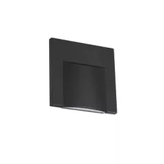   Kanlux 33333 ERINUS LED L B-NW szögletes beltéri lépcsővilágító lámpa fekete színben, 15 lm, 0,8W teljesítmény, 30000 h élettartammal, IP20 védettséggel, 12V DC, 4000 K (Kanlux 33333)
